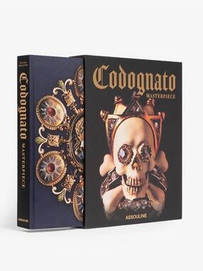 Assouline Codognato Skull Motif Decorative Book - Black & Gold